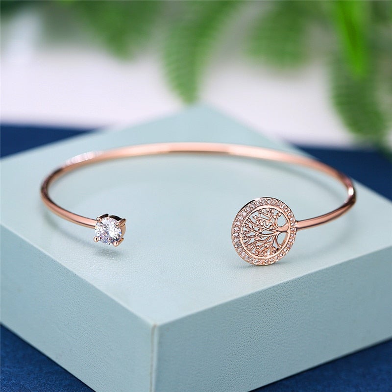 Bracelete Árvore da Vida com Cristais de Zircônia - Le Belle