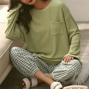 Conjunto de Pijama Feminino Xadrez - Nelima