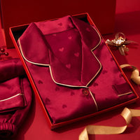 Conjunto de Pijama de Seda Bettina para Mulheres na Primavera e Outono - Nelima