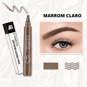 Caneta Microblading para Sobrancelhas Fio a Fio a Prova D'água - Nelima