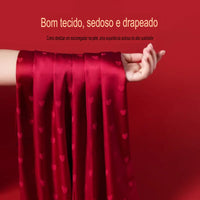 Conjunto de Pijama de Seda Bettina para Mulheres na Primavera e Outono - Nelima