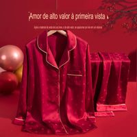 Conjunto de Pijama de Seda Bettina para Mulheres na Primavera e Outono - Nelima